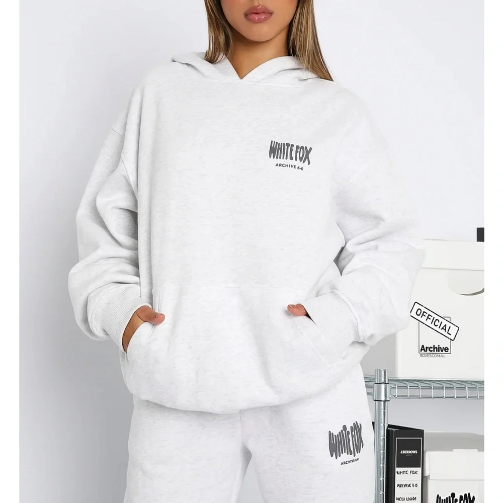 White Fox Haze Gray Hoodie - Picture 2 of 5